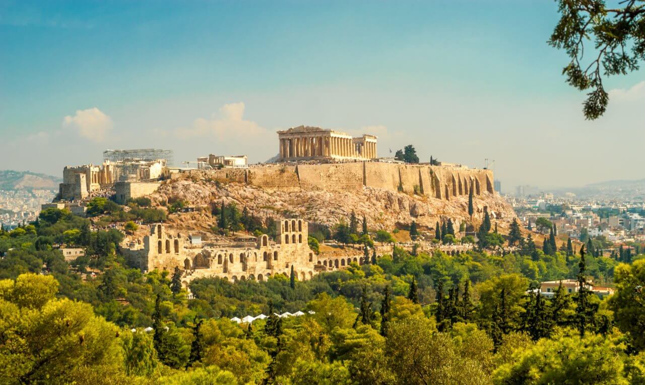 Visiter l’Acropole d’Athènes en français à vélo avec Alexandra