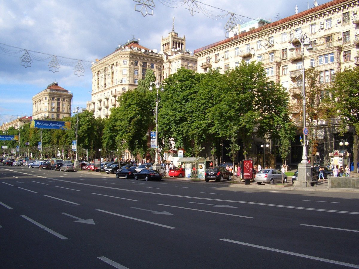 La rue principale Krechtchatik à Kiev