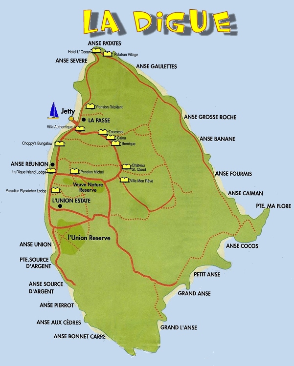 carte la digue seychelles